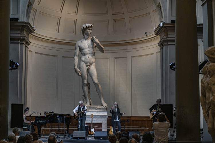 Florence, Patti Smith performed under Michelangelo's David