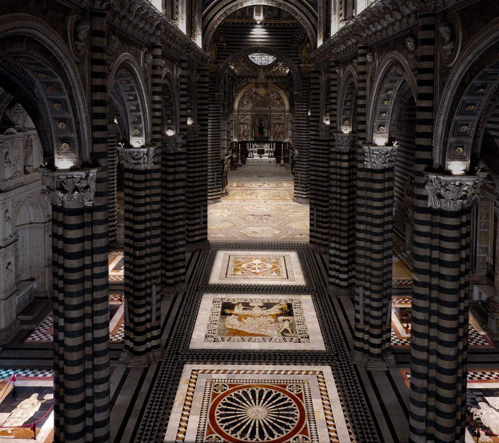 Découverte du sol de la cathédrale de Sienne. Voici les dates