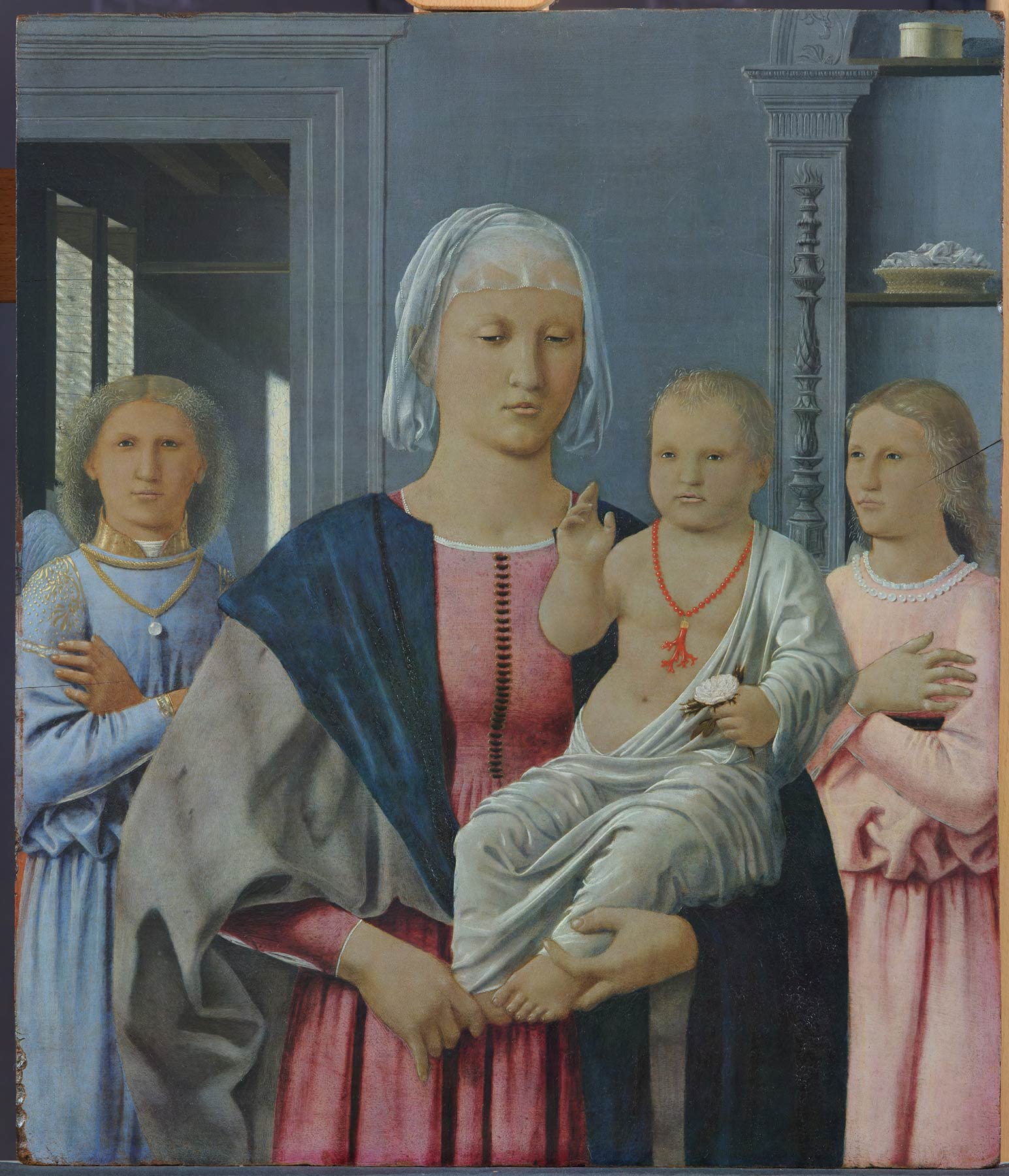 Piero della Francesca, Madonna di Senigallia (Tempera und Öl auf Tafel; Urbino, Galleria Nazionale delle Marche) Piero della Francesca, Madonna di Senigallia (Tempera und Öl auf Tafel; Urbino, Galleria Nazionale delle Marche)