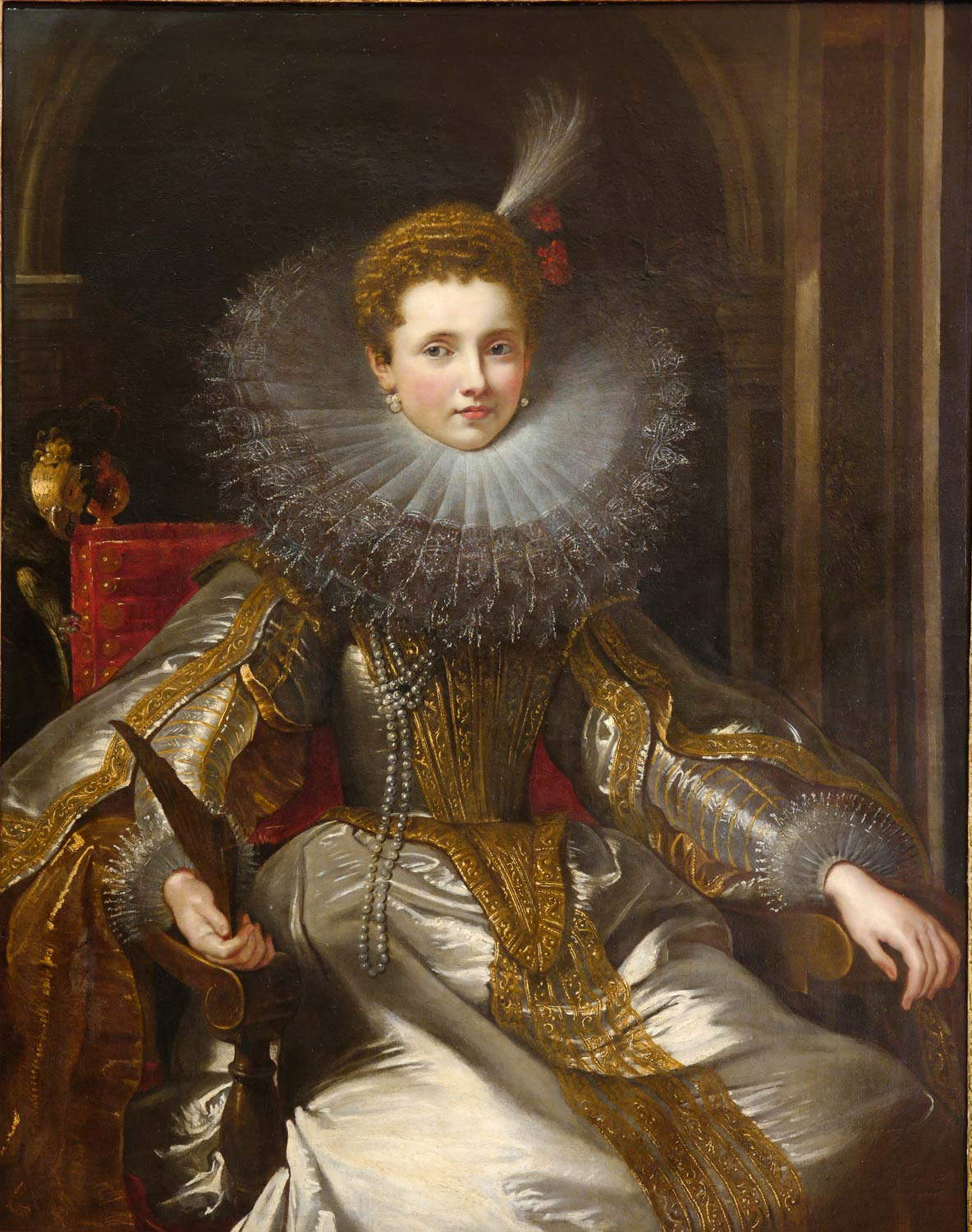 Pieter Paul Rubens, Violante Maria Spinola Serra (1606-1607 circa; olio su tela, 150 x 105 cm; Buscot Park, The Faringdon Collection Trust) Pieter Paul Rubens, Violante Maria Spinola Serra (1606-1607 circa; olio su tela, 150 x 105 cm; Buscot Park, The Faringdon Collection Trust)