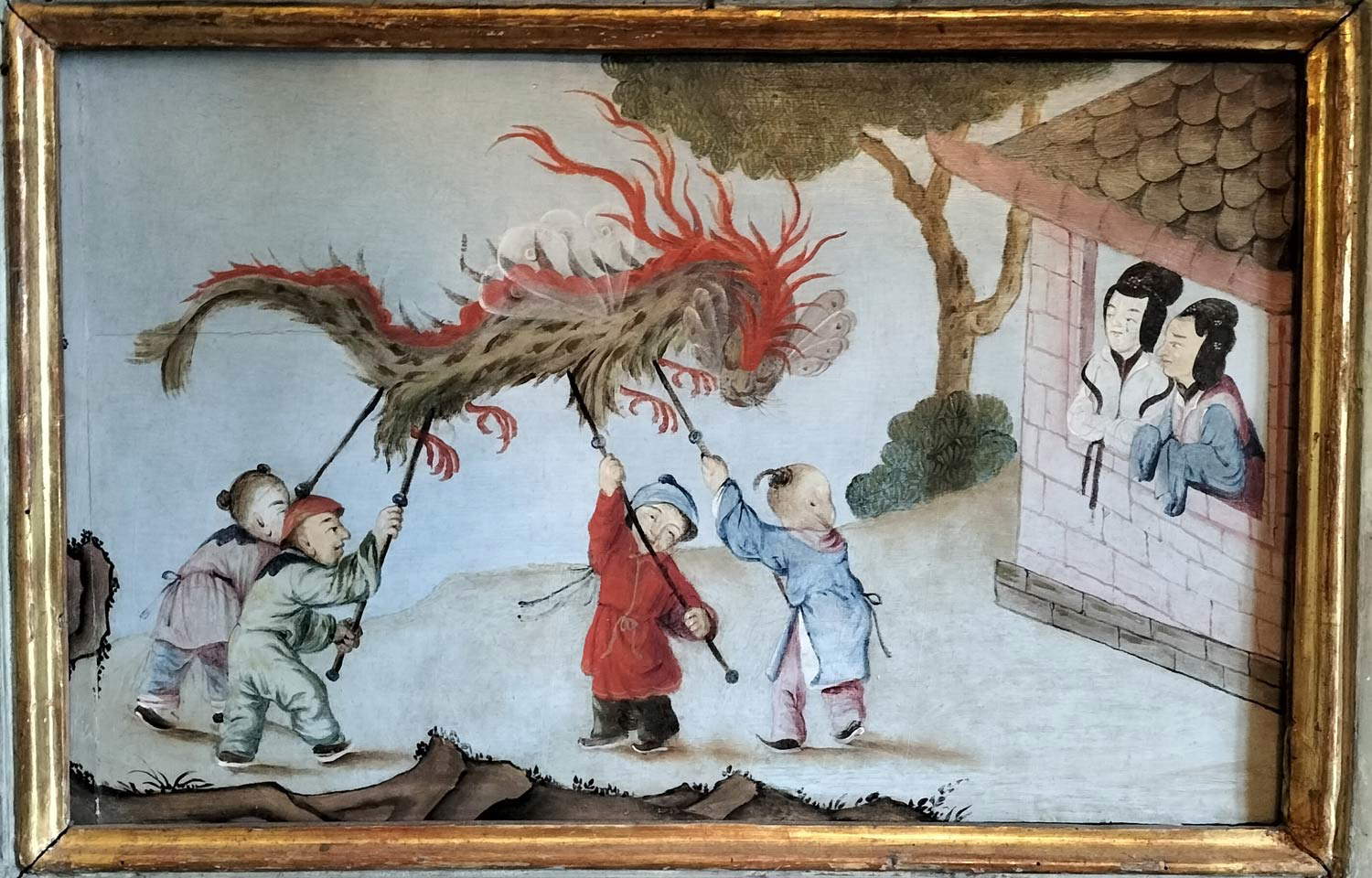 Pietro Massa, Danza del dragón (c. 1733; panel; Turín, Villa della Regina)