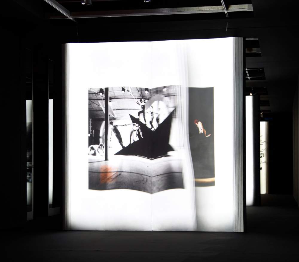 Venice, Fabrizio Plessi's digital set designs in an installation designed for the Magazzino del Sale