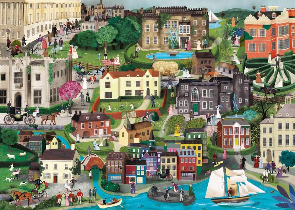 Jane Austen's world... in a puzzle, with sixty characters from her novels
