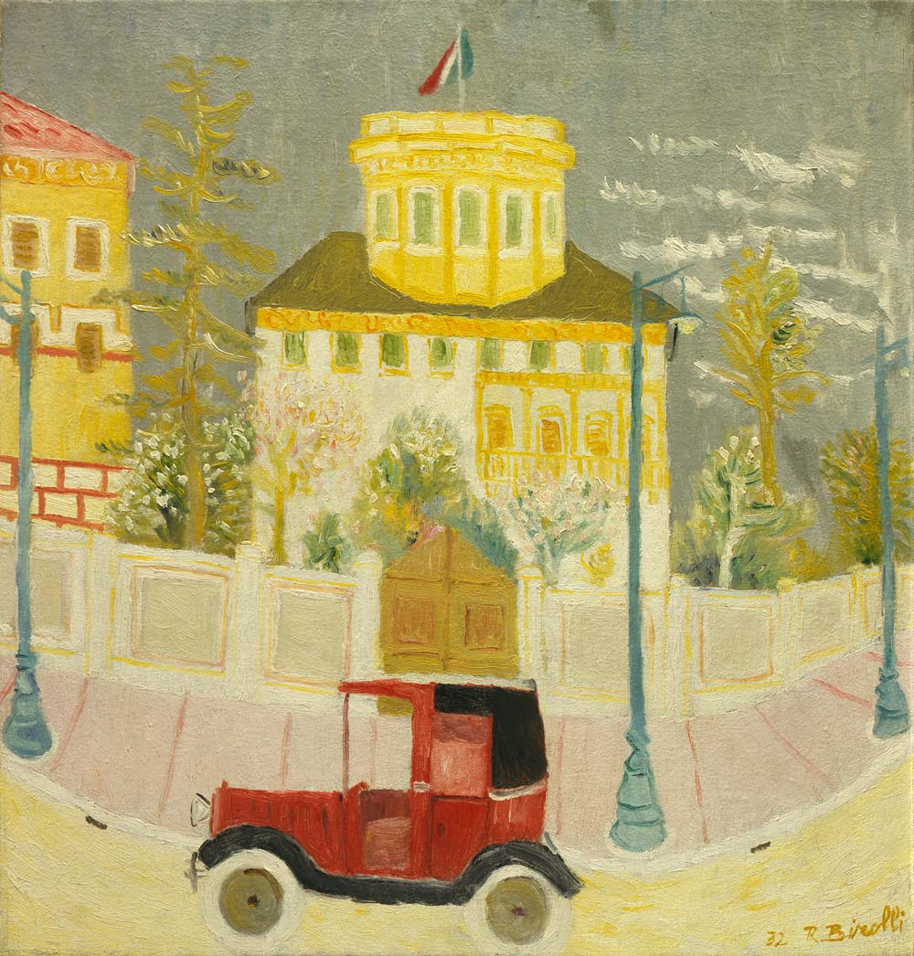 Renato Birolli, Taxi rojo (1932; óleo sobre lienzo, 58 × 60 cm; Colección Giuseppe Iannaccone) Renato Birolli, Taxi rojo (1932; óleo sobre lienzo, 58 × 60 cm; Colección Giuseppe Iannaccone)