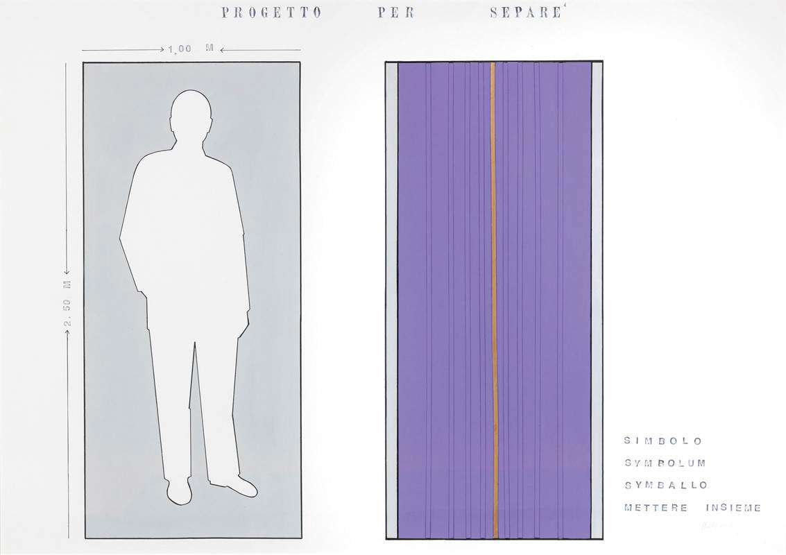 Renato Mambor, Progetto per Separé (2007; tecnica mista su tavola, 100 x 140 cm; Collezione privata) Renato Mambor, Progetto per Separé (2007; tecnica mista su tavola, 100 x 140 cm; Collezione privata)