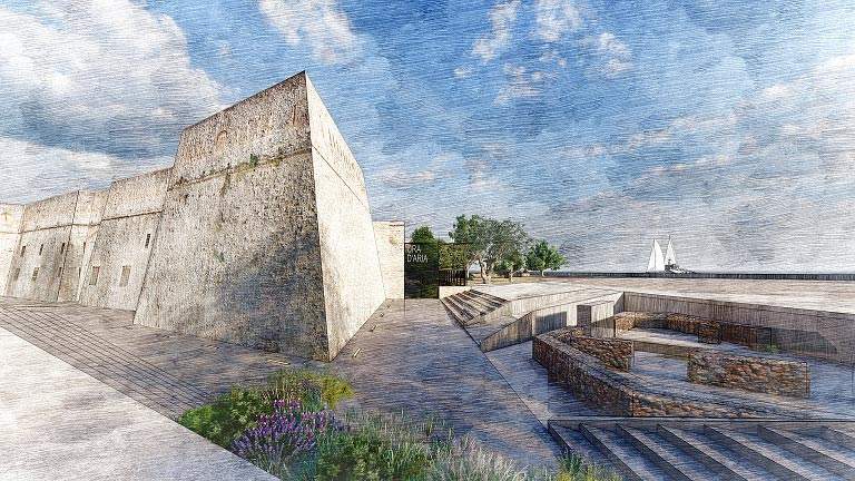 San Remo, presented the restoration of the Fort of Santa Tecla. It will become an exhibition venue