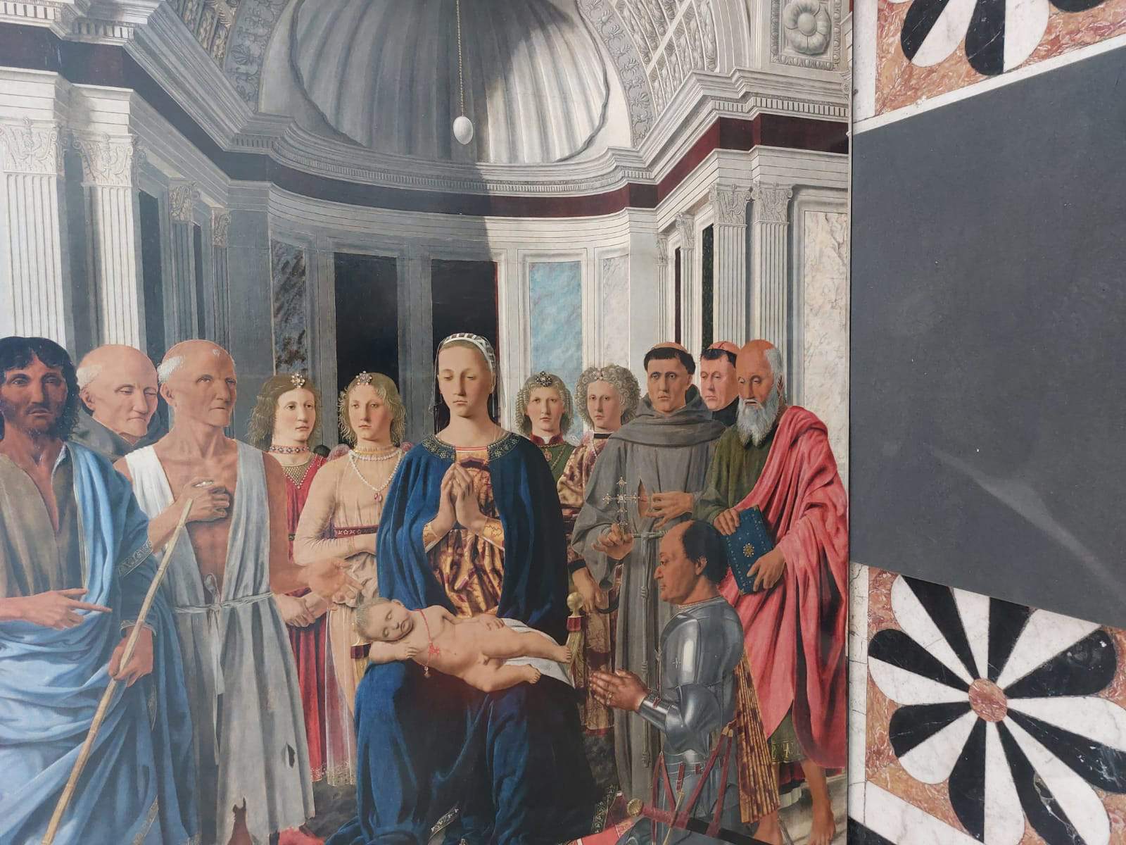 Urbino, 1:1 high-definition replica of Montefeltro altarpiece installed in its church