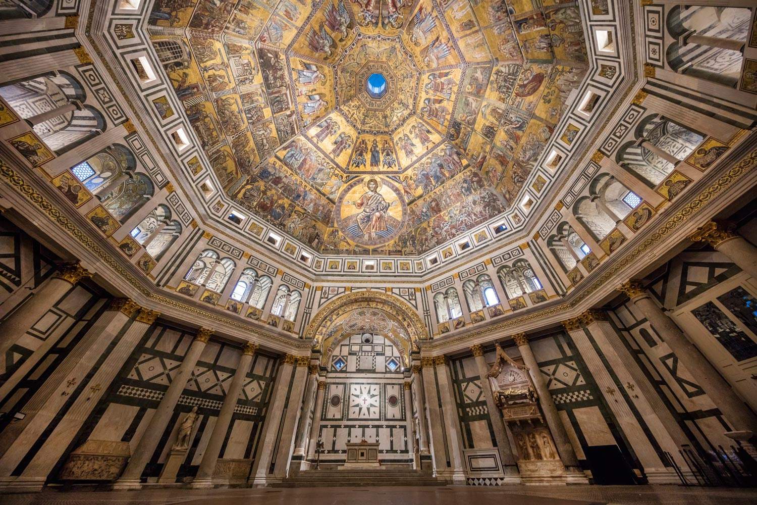 Florence Baptistery, restoration of interior wall mosaics completed