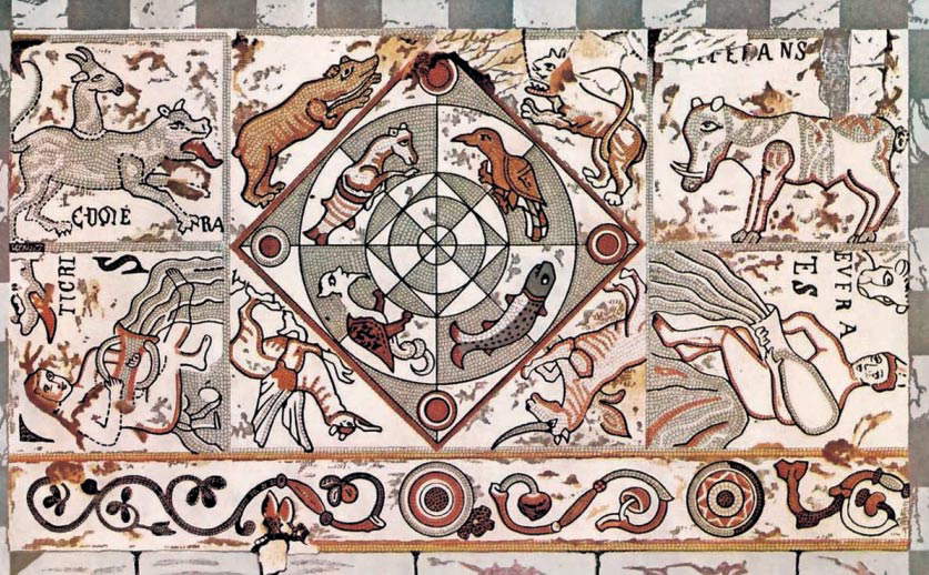 Reproduction de la mosaïque supérieure de la cathédrale d'Aoste