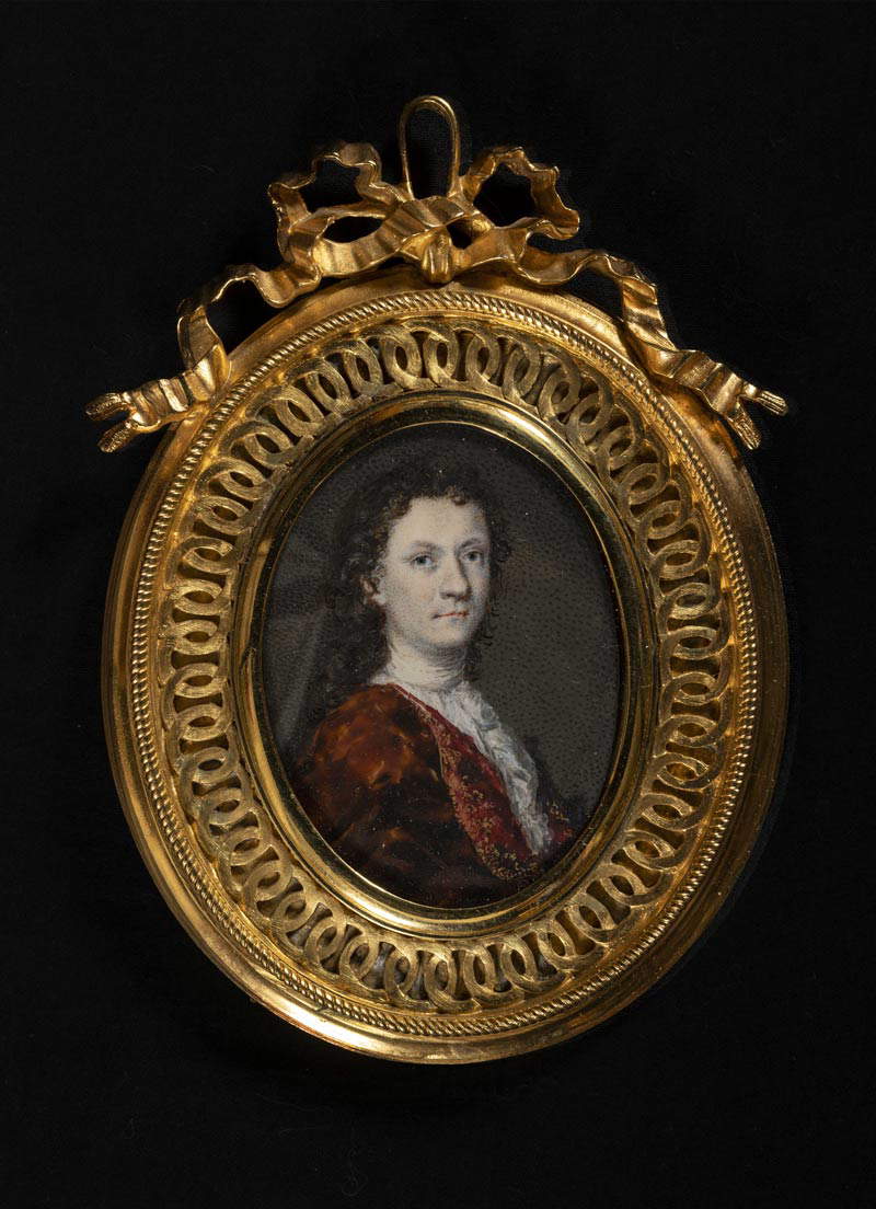 Rosalba Carriera, Selbstporträt (Aquarell und Gouache auf Elfenbein, 6,5 x 4,5 cm; London, Privatsammlung)