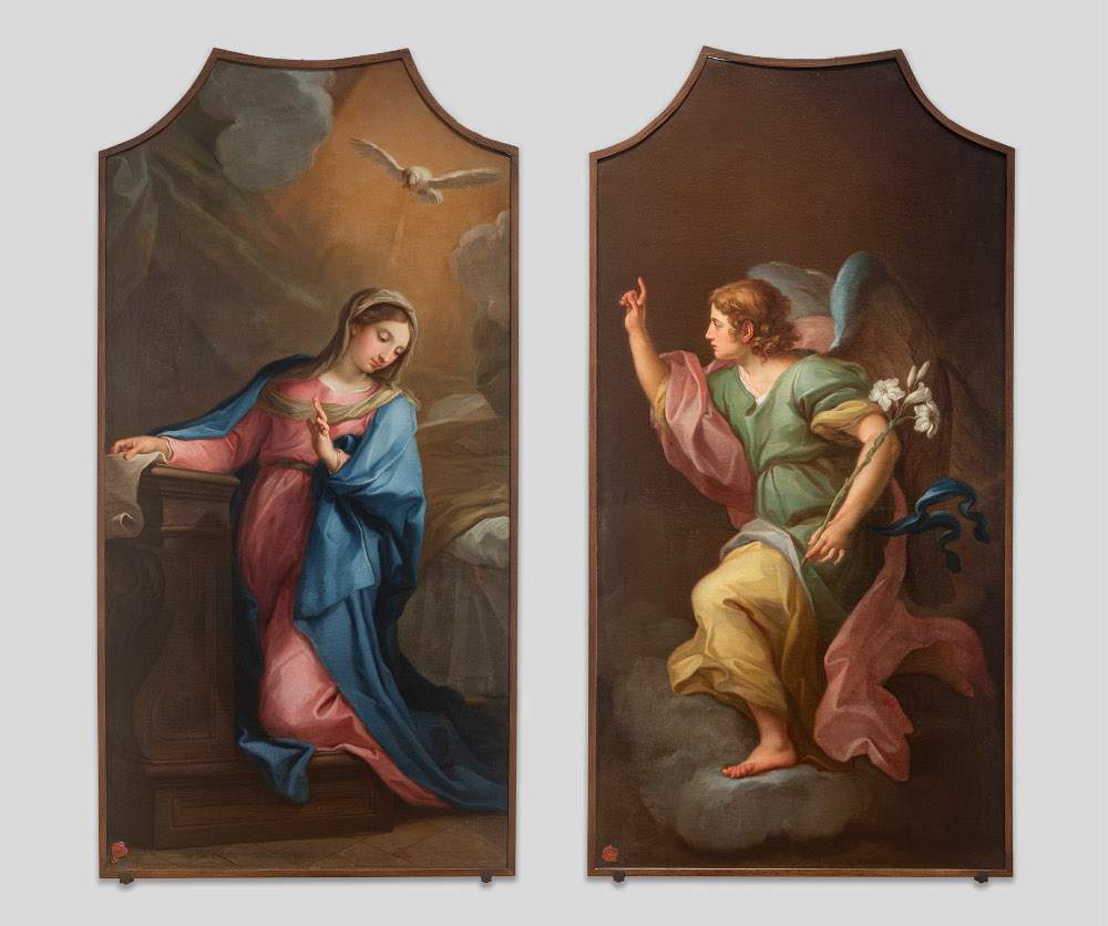 Sebastiano Conca's Annunciation canvases return on display after restoration at Urbino's Ducal Palace