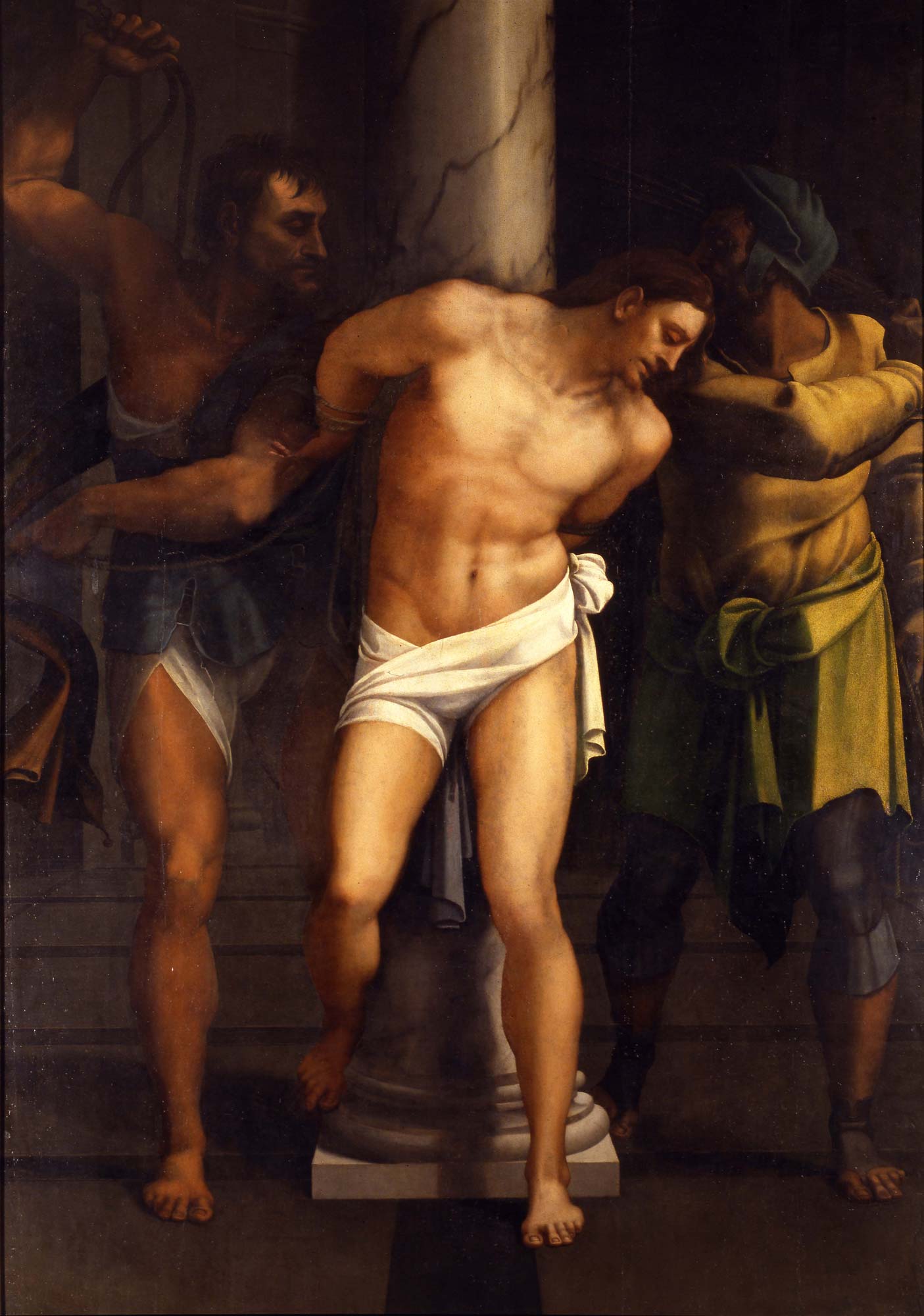 Sebastiano del Piombo, Flagellation (1525; oil on panel, 242 x 166 cm; Viterbo, Museo dei Portici - Palazzo dei Priori) Sebastiano del Piombo, Flagellation (1525; oil on panel, 242 x 166 cm; Viterbo, Museo dei Portici - Palazzo dei Priori)