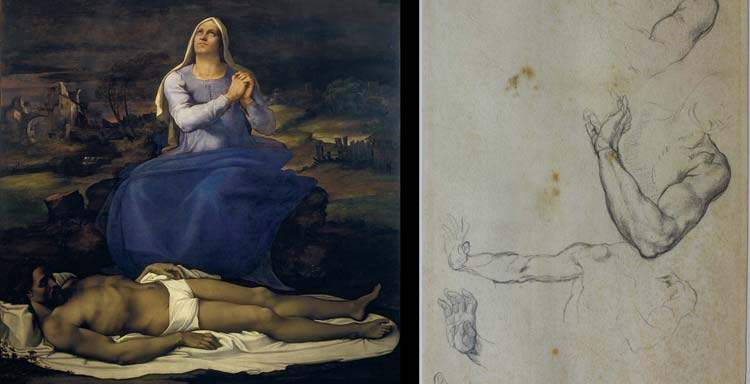 Comparison between Sebastiano del Piombo and Michelangelo's drawings for the Sistine Chapel in Viterbo
