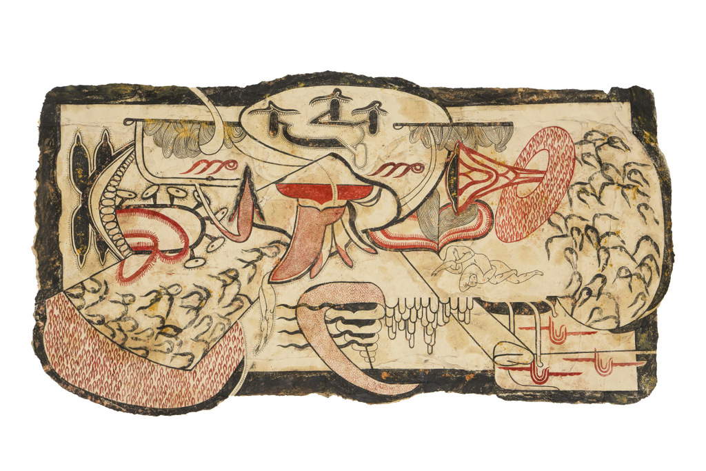 Simone Pellegrini, Posa della slittante (2021; tecnica mista, 82 x 152 cm) Simone Pellegrini, Posa della slittante (2021; tecnica mista, 82 x 152 cm)