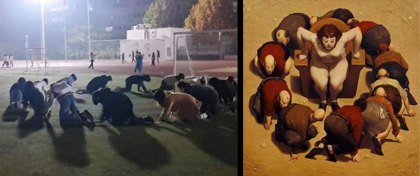 Outdoor crawling in protest: what if inspiration came from an Italian artist?