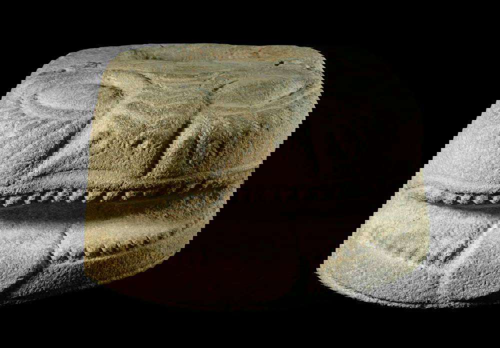 Cabeza de león del Museo Arqueológico del Chianti Senese en Castellina in Chianti