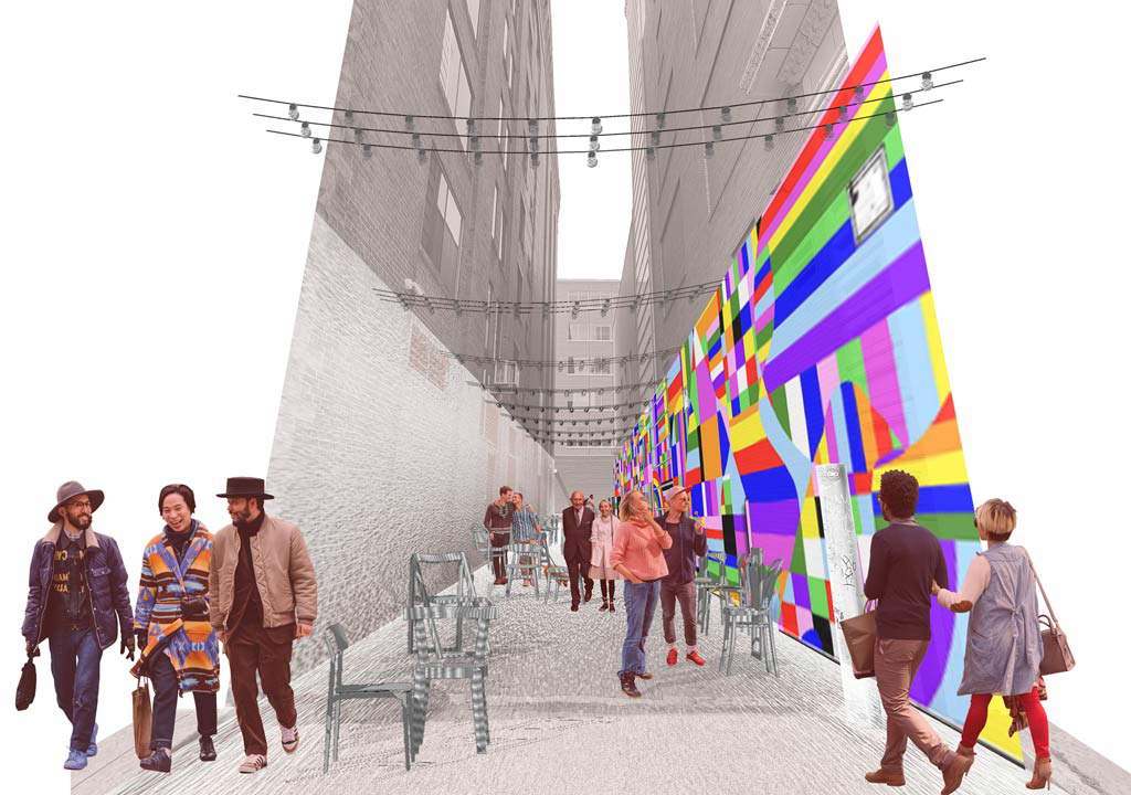 The Pop District, rendering. Su concessione di The Warhol Museum The Pop District, rendering. Su concessione di The Warhol Museum