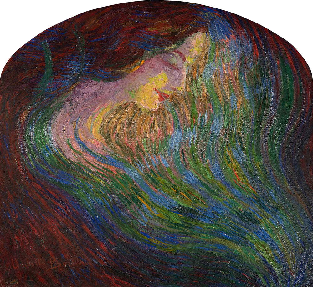 Umberto Boccioni, Testa femminile (1911; olio su tela, 64 x 66 cm; Bacon Trust) Umberto Boccioni, Testa femminile (1911; olio su tela, 64 x 66 cm; Bacon Trust)