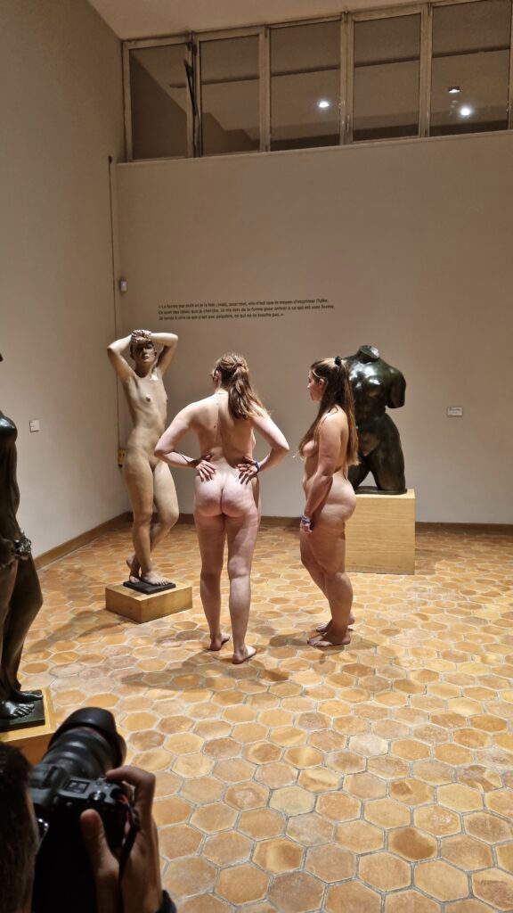 Visita nudista al Mus&eacute;e Maillol. Foto Fe&#769;de&#769;ration Franc&#807;aise de Naturisme