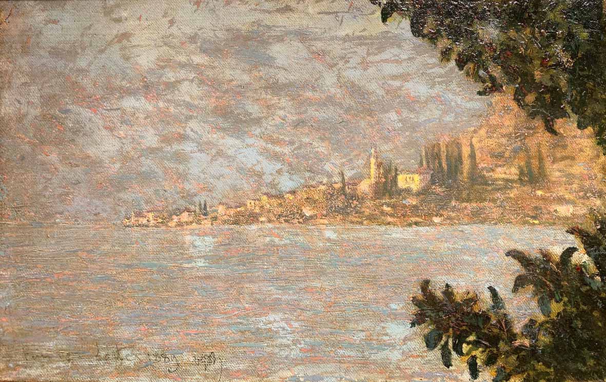 Vittore Grubicy De Dragon, Fiumelatte (ou Lierna) (1889 ; huile sur toile, 20,5 x 32 cm ; Rome, Galleria Berardi) Vittore Grubicy De Dragon, Fiumelatte (ou Lierna) (1889 ; huile sur toile, 20,5 x 32 cm ; Rome, Galleria Berardi)