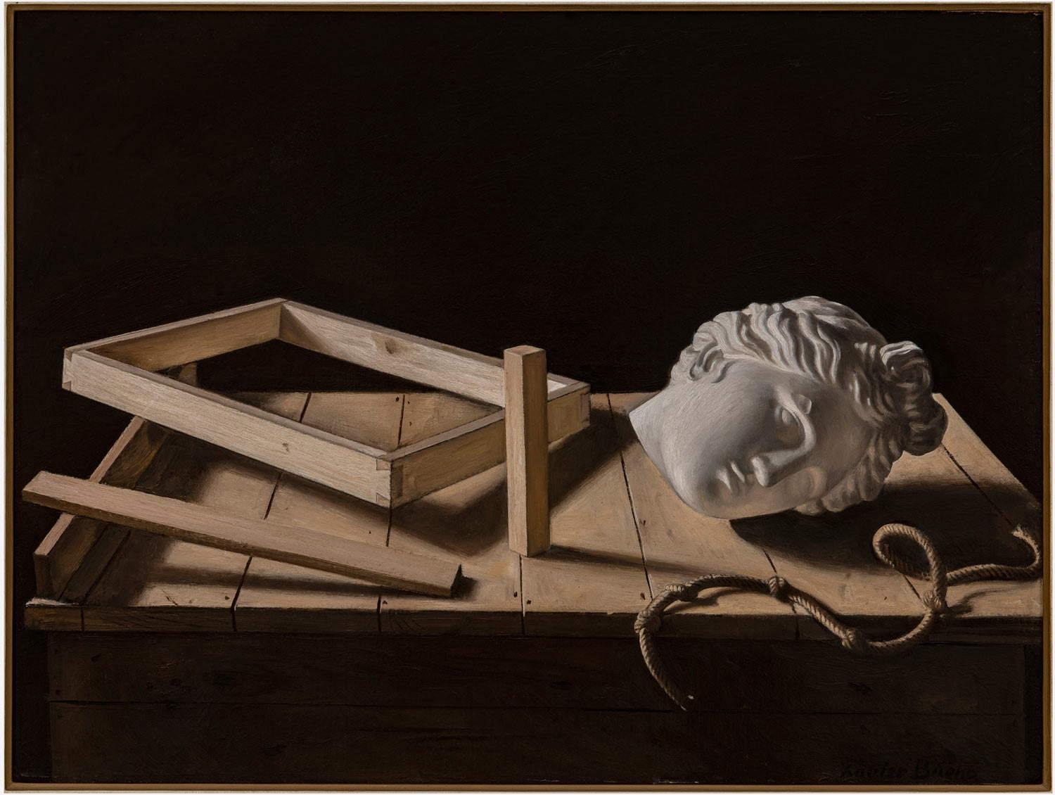 Xavier Bueno, Alla Metafisica. Metaphysisches Stilleben (1944; Ivrea, Museo Civico Pier Alessandro Garda) Xavier Bueno, Alla Metafisica. Metaphysisches Stilleben (1944; Ivrea, Museo Civico Pier Alessandro Garda)