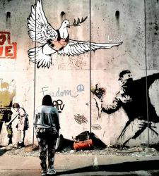Rome, Banksy's works at Tiburtina Station with The World of Banksy exhibition