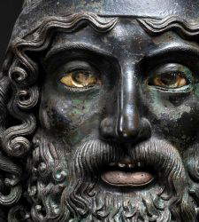 At the Accademia Gallery in Florence, the Riace Bronzes in the shots of Luigi Spina 