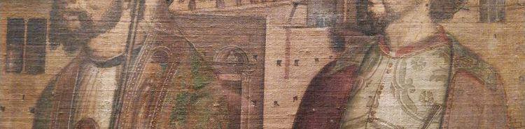 Die Heiligen auf dem Triptychon: Carlo Braccesco im Di&ouml;zesanmuseum in La Spezia