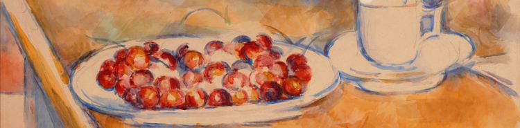 Still Life with Cherries, one of the very rare works by Paul CÃ©zanne that we have in Italy