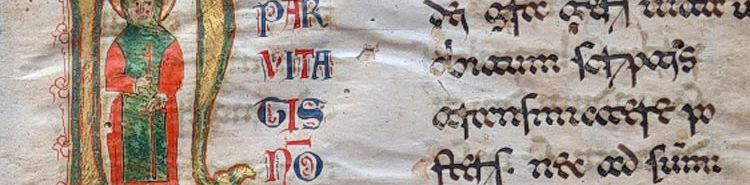 A double manuscript from the 13th century recounting the life of St. William of Vercelli