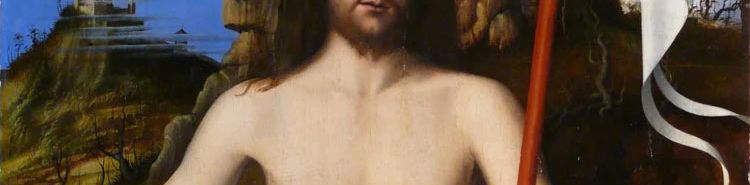 That resurrected Christ of Marco Basaiti ... sitting around.