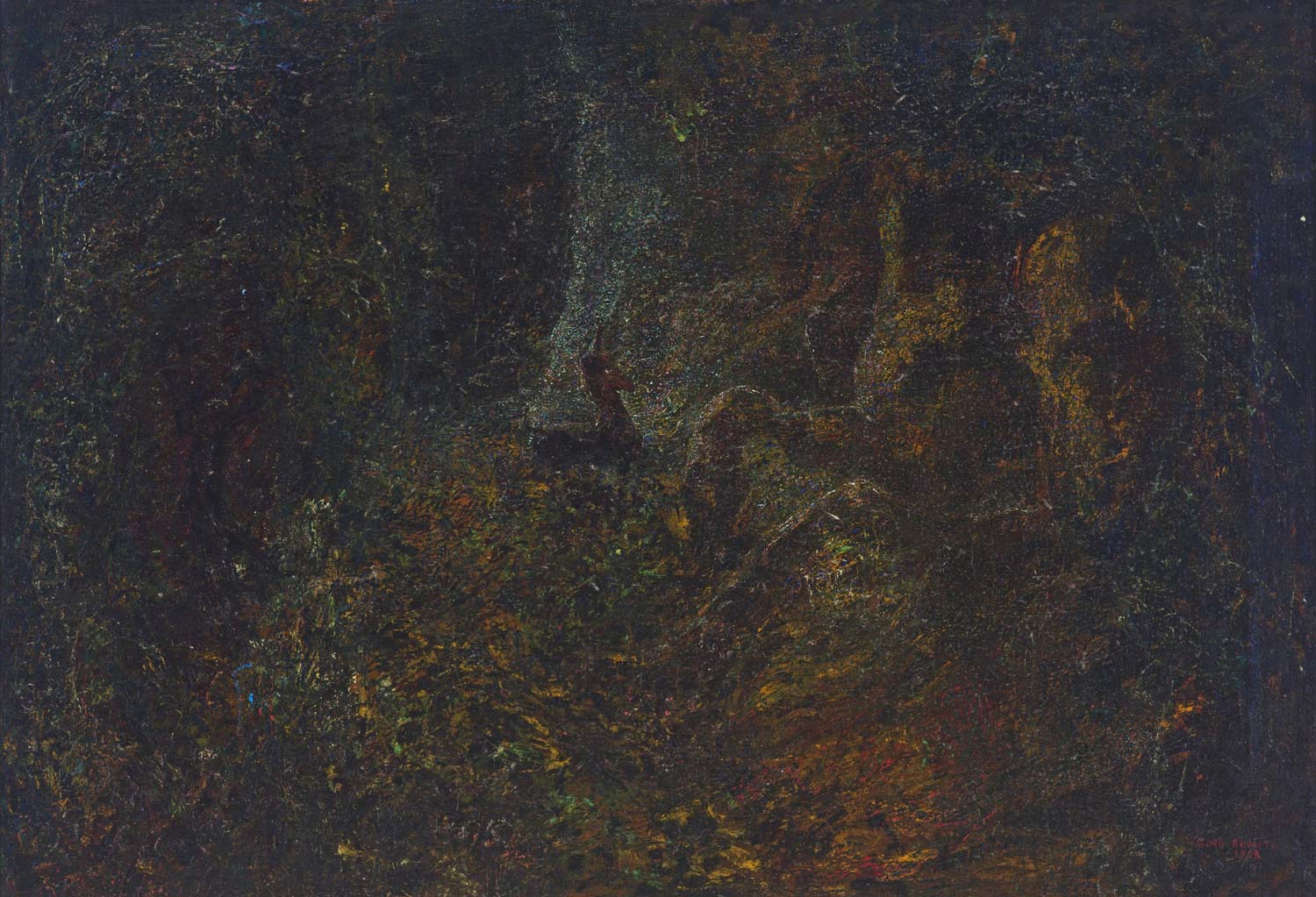 Gino Romiti, Zentaur im Wald (1903; Öl auf Leinwand, 55 x 80 cm; Privatsammlung). Mit freundlicher Genehmigung von 800/900 Artstudio, Livorno Gino Romiti, Zentaur im Wald (1903; Öl auf Leinwand, 55 x 80 cm; Privatsammlung). Mit freundlicher Genehmigung von 800/900 Artstudio, Livorno