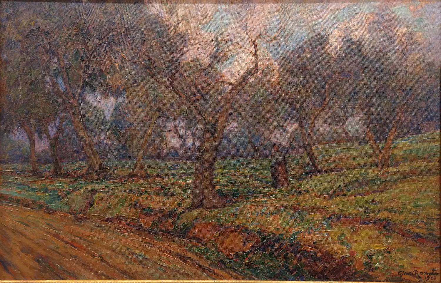 Gino Romiti, Uliveta (1920; Öl auf Leinwand, 63 x 99 cm; Privatsammlung) Gino Romiti, Uliveta (1920; Öl auf Leinwand, 63 x 99 cm; Privatsammlung)