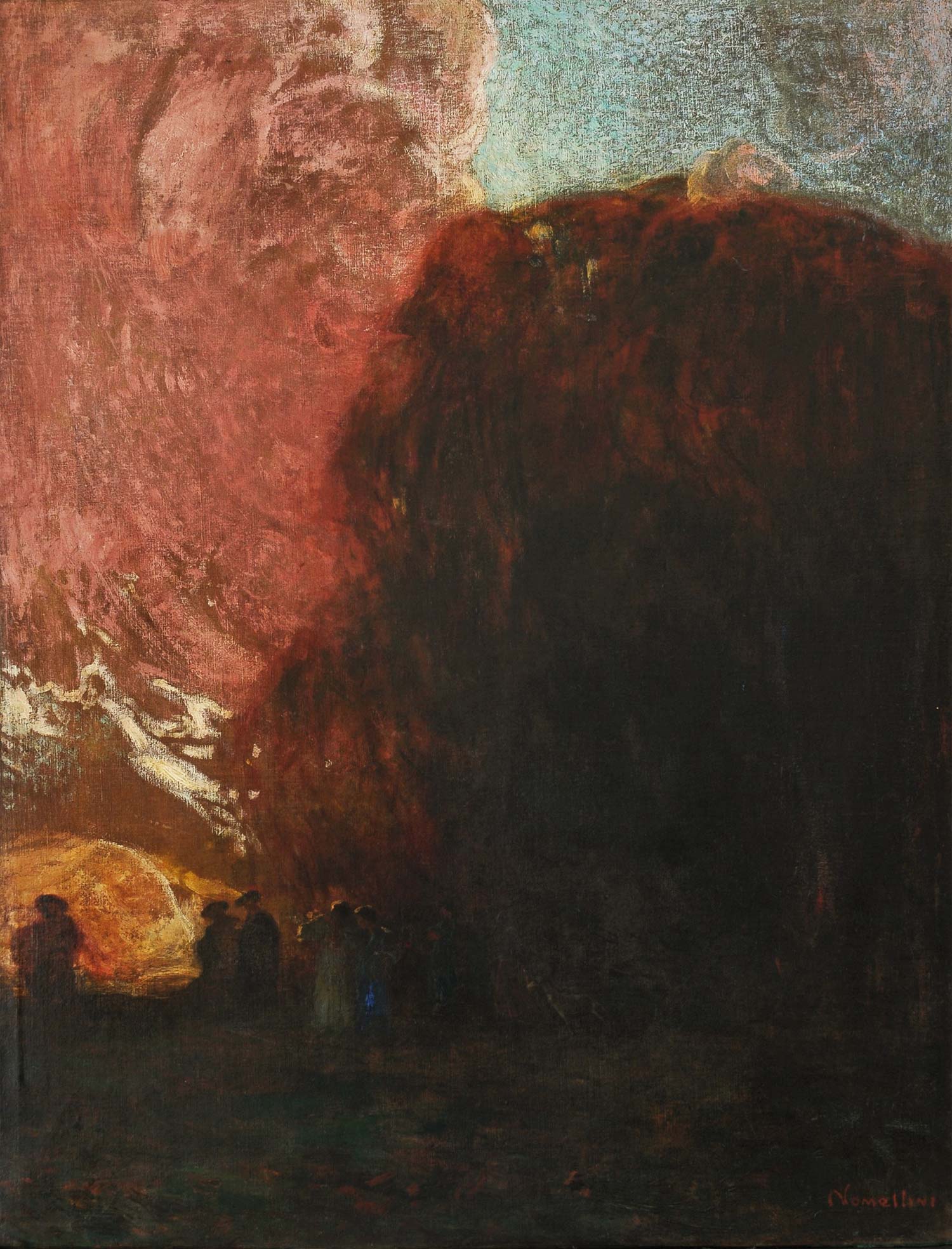 Plinio Nomellini, Epopea (um 1904; Öl auf Tee, 91,3 x 70 cm; Privatsammlung) Plinio Nomellini, Epopea (um 1904; Öl auf Tee, 91,3 x 70 cm; Privatsammlung)