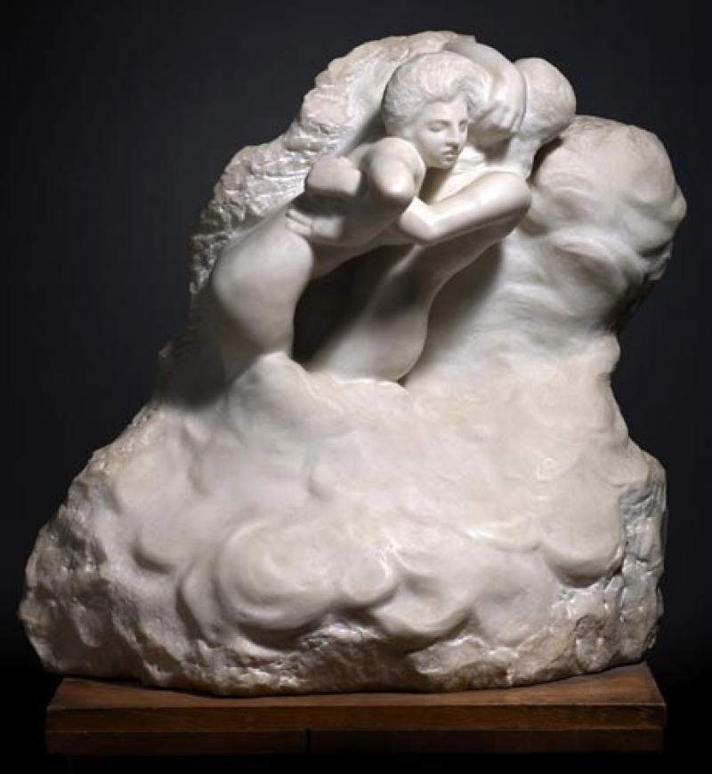 Auguste Rodin, Paolo e Francesca tra le nuvole (1904-1905; marmo, 65,5 x 70 x 55 cm; Parigi, Musée Rodin) Auguste Rodin, Paolo e Francesca tra le nuvole (1904-1905; marmo, 65,5 x 70 x 55 cm; Parigi, Musée Rodin)