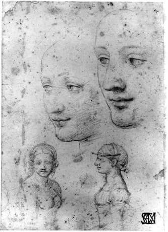Bernardino Luini, Due studi di volto e di busto femminile (1522-1525 circa; matita rossa su carta bianca, 198 x 139 mm; Milano, Biblioteca Ambrosiana, cod. F 263 inf. 18r) Bernardino Luini, Due studi di volto e di busto femminile (1522-1525 circa; matita rossa su carta bianca, 198 x 139 mm; Milano, Biblioteca Ambrosiana, cod. F 263 inf. 18r)