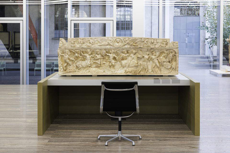 Montaje de la exposición Reciclar la belleza