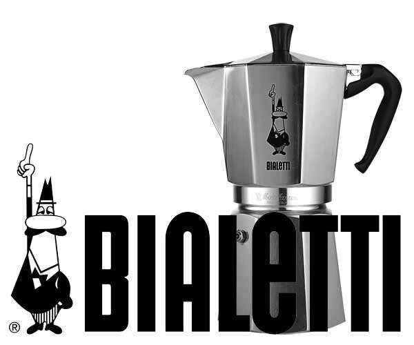 La Moka con il logo Omino coi baffi La Moka con il logo Omino coi baffi