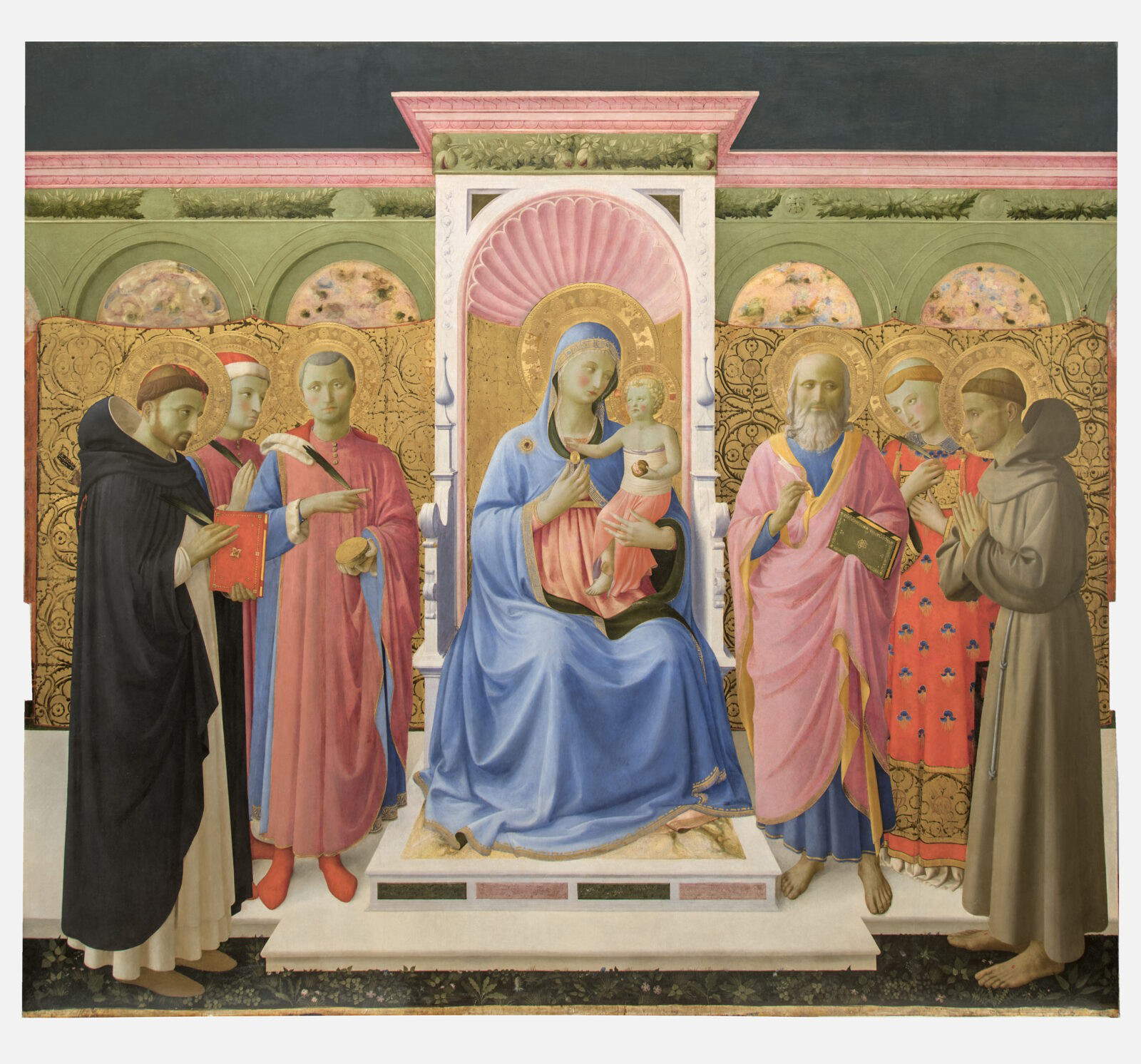 Beato Angelico, Annalena-Altarbild (um 1430; Tempera auf Tafel, 180 x 202 cm; Florenz, Museo Nazionale di San Marco) Beato Angelico, Annalena-Altarbild (um 1430; Tempera auf Tafel, 180 x 202 cm; Florenz, Museo Nazionale di San Marco)