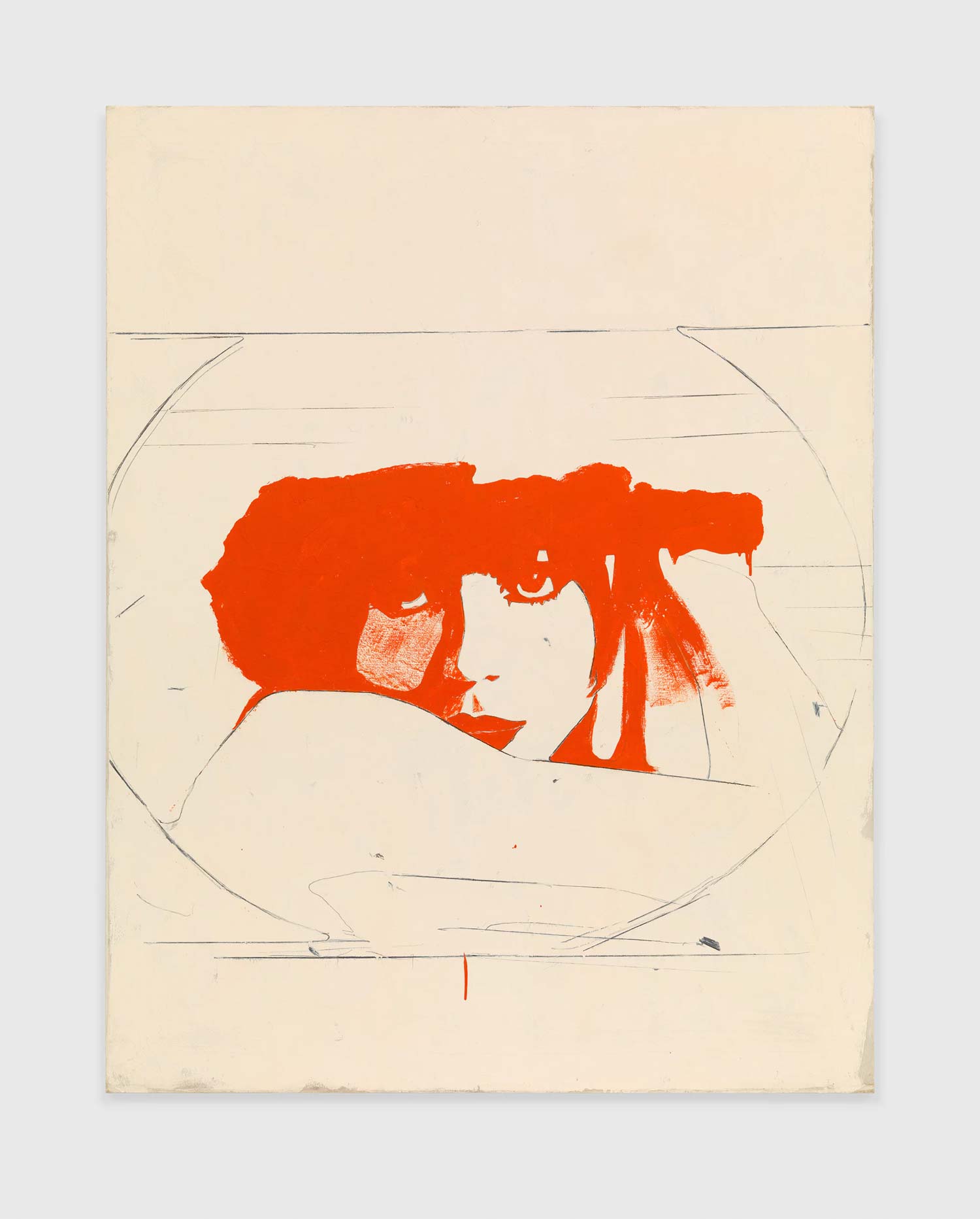 Giosetta Fioroni, Liberty (1964; Bleistift und Emaille auf Leinwand, 146,5 x 114,5 cm) Giosetta Fioroni, Liberty (1964; Bleistift und Emaille auf Leinwand, 146,5 x 114,5 cm)