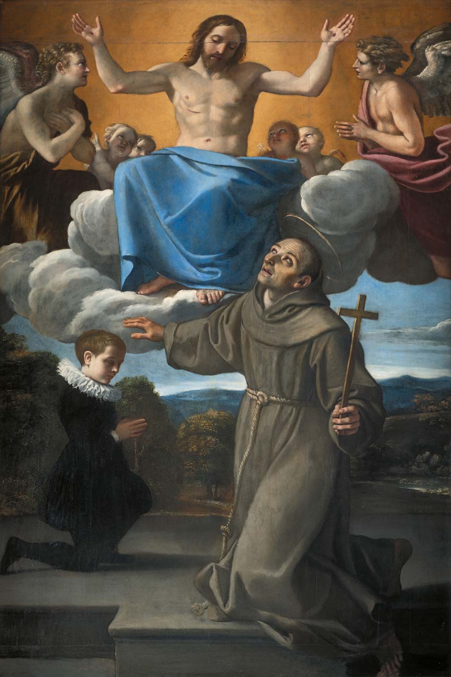 Annibale Carracci y taller, San Diego de Alcalá intercede por Diego Enríquez de Herrera (c. 1606; óleo sobre tabla, 258 x 163 cm; Roma, Santa Maria in Monserrato degli Spagnoli) Annibale Carracci y taller, San Diego de Alcalá intercede por Diego Enríquez de Herrera (c. 1606; óleo sobre tabla, 258 x 163 cm; Roma, Santa Maria in Monserrato degli Spagnoli)