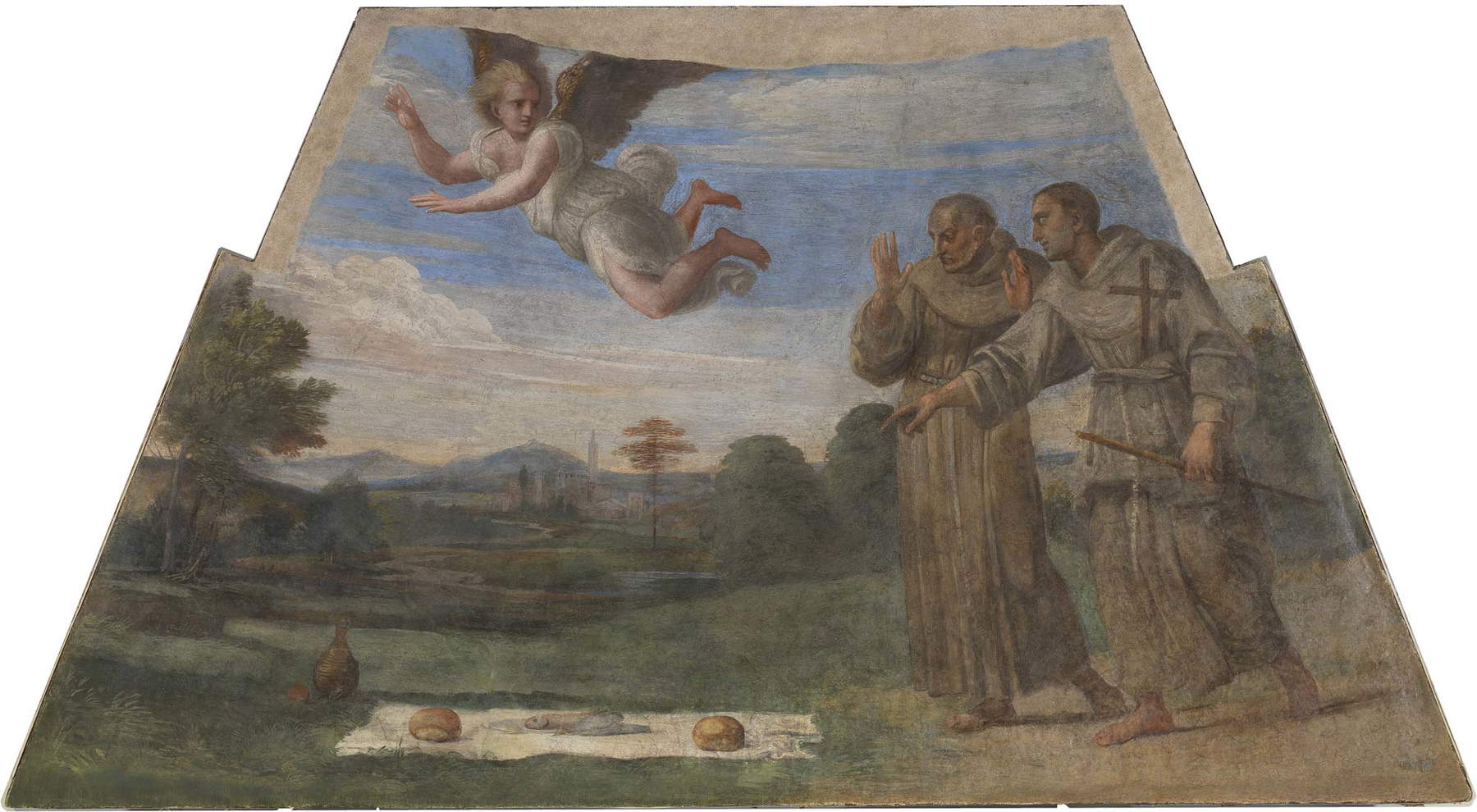 Annibale Carracci y Francesco Albani, La Restauración Milagrosa (1604-1605; fresco transportado sobre lienzo, 125 x 220 cm; Madrid, Museo Nacional del Prado, P02909) Annibale Carracci y Francesco Albani, La Restauración Milagrosa (1604-1605; fresco transportado sobre lienzo, 125 x 220 cm; Madrid, Museo Nacional del Prado, P02909)
