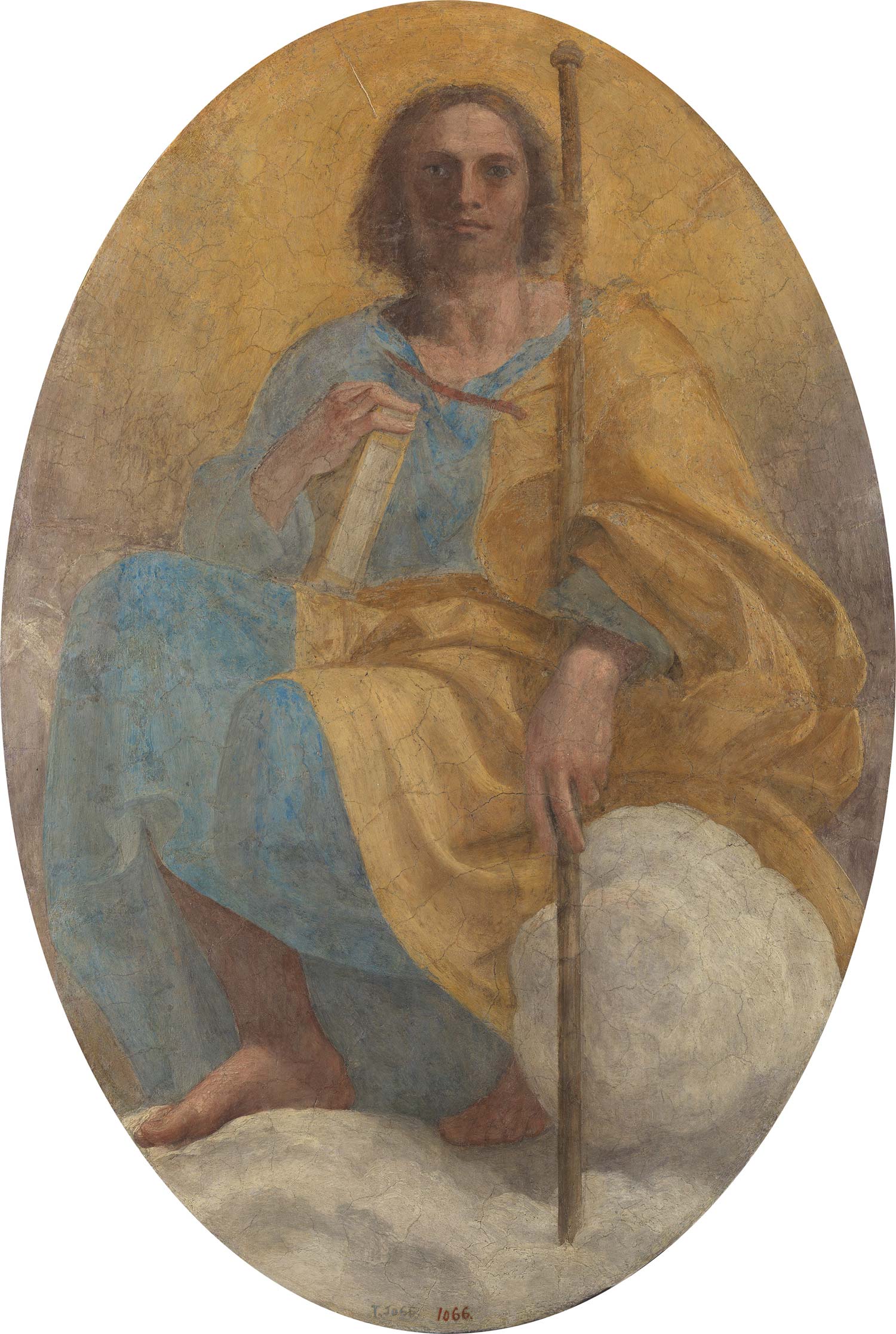 Francesco Albani, Santiago el Mayor (1604-1605; fresco transferido a lienzo, 155 x 105 cm; Madrid, Museo Nacional del Prado, P00077) Francesco Albani, Santiago el Mayor (1604-1605; fresco transferido a lienzo, 155 x 105 cm; Madrid, Museo Nacional del Prado, P00077)
