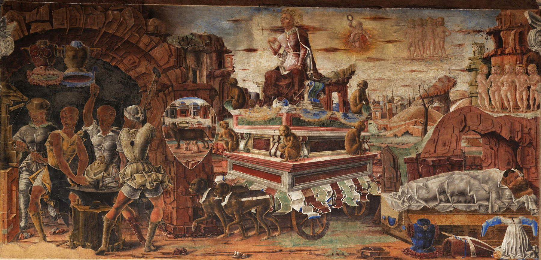 Ercole de' Roberti, Il Mese di Settembre, affresco dal ciclo di Schifanoia (1470) Ercole de' Roberti, Il Mese di Settembre, affresco dal ciclo di Schifanoia (1470)