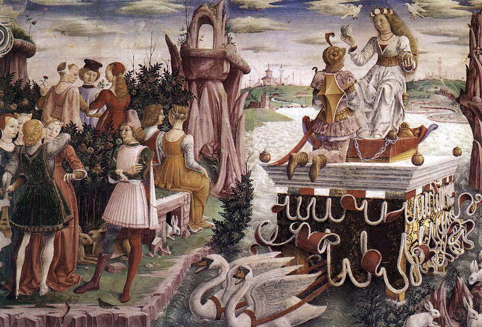 Francesco del Cossa, Due particolari del Mese di Aprile dal ciclo di Schifanoia Francesco del Cossa, Due particolari del Mese di Aprile dal ciclo di Schifanoia