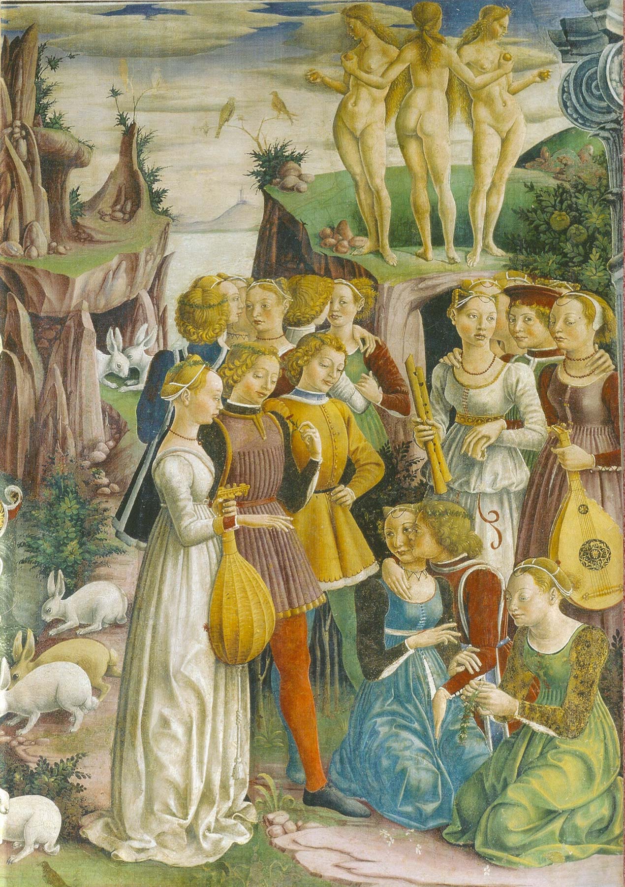 Francesco del Cossa, Due particolari del Mese di Aprile dal ciclo di Schifanoia (1468 - 1470) Francesco del Cossa, Due particolari del Mese di Aprile dal ciclo di Schifanoia (1468 - 1470)