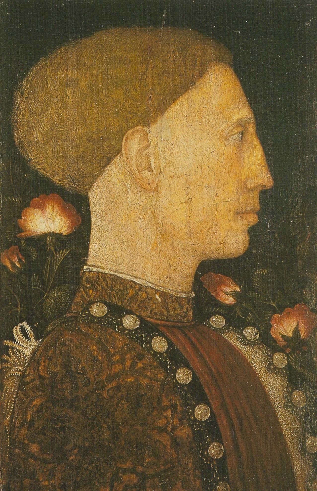 Pisanello, Ritratto di Lionello d'Este (1441 circa; tempera su tavola, 28 x 19 cm; Bergamo, Accademia Carrara) Pisanello, Ritratto di Lionello d'Este (1441 circa; tempera su tavola, 28 x 19 cm; Bergamo, Accademia Carrara)