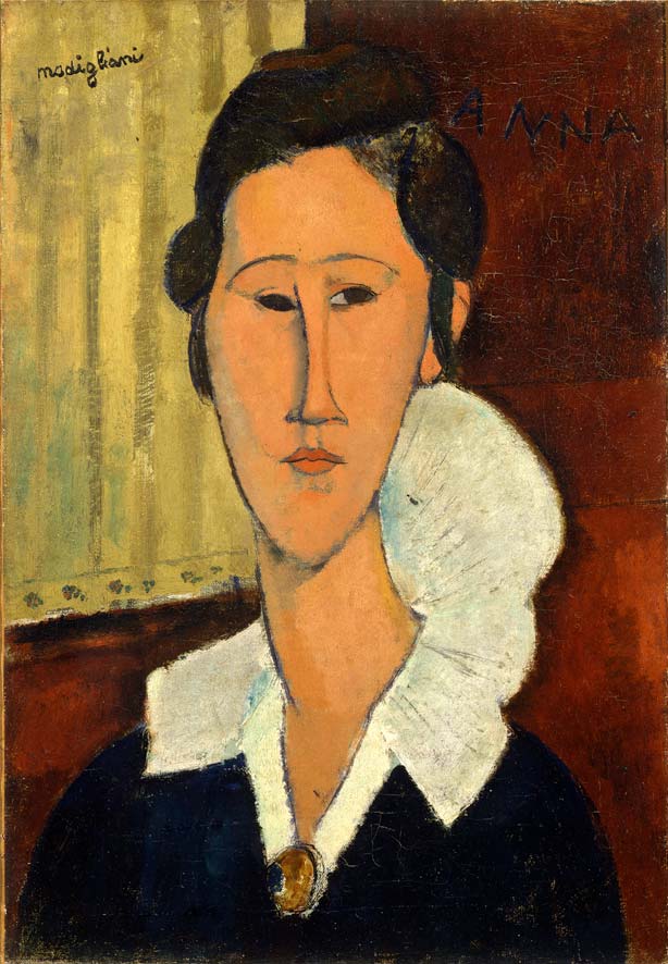 Amedeo Modigliani, Portrait de Hanka Zborowska (1917 ; huile sur toile, 55 x 38 cm ; Rome, Galleria Nazionale d'Arte Moderna e Contemporanea) Amedeo Modigliani, Portrait de Hanka Zborowska (1917 ; huile sur toile, 55 x 38 cm ; Rome, Galleria Nazionale d'Arte Moderna e Contemporanea)