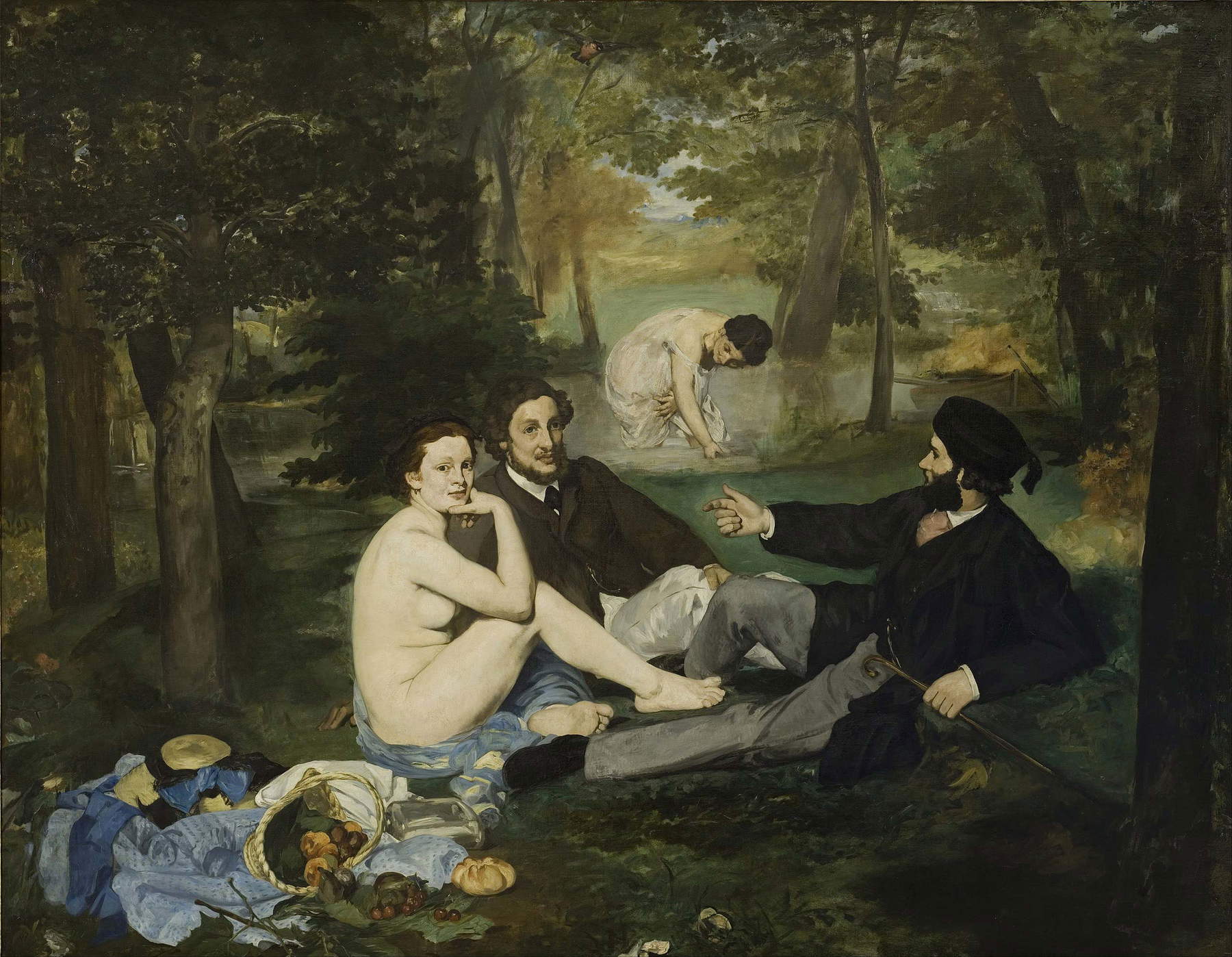 Édouard Manet, Le déjeuner sur l'herbe (1862-1863; olio su tela, 208 x 264 cm; Parigi, Musée d'Orsay) Édouard Manet, Le déjeuner sur l'herbe (1862-1863; olio su tela, 208 x 264 cm; Parigi, Musée d'Orsay)