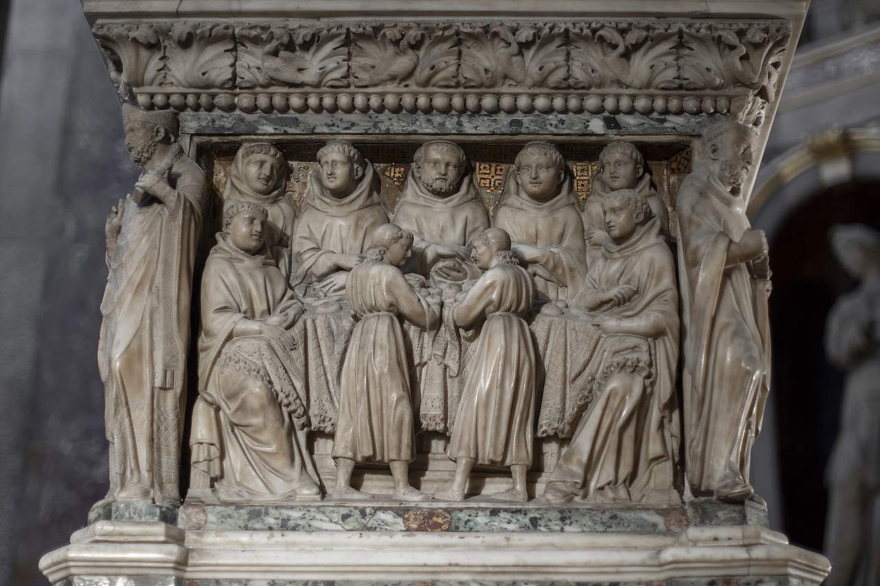 Nicola Pisano y ayudantes, Milagro de los panes (1264-1267). Foto: Fabrizio Garrisi Nicola Pisano y ayudantes, Milagro de los panes (1264-1267). Foto: Fabrizio Garrisi